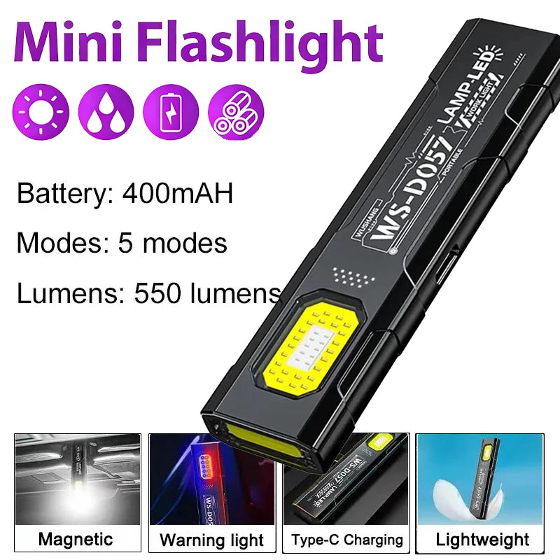 Zpaxo 550LM Rechargeable LED Keychain Flashlight | Mini Torch