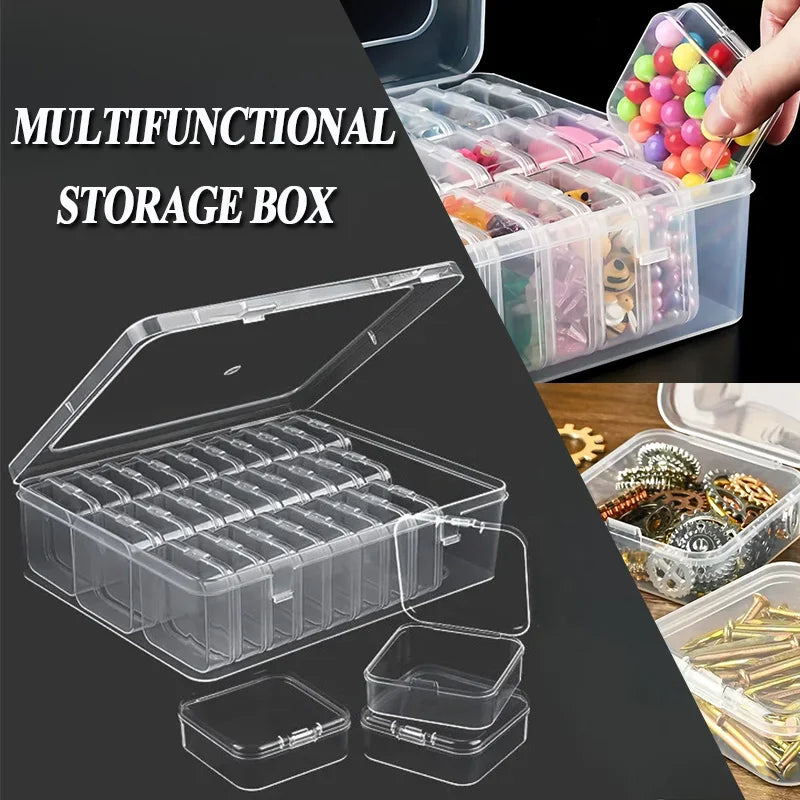 Jewelry Storage Boxes Set 4/12/15/30 Grids Multifunctional Storage Box DIY Craft Accessories Craft Storage Bead Organizer Box Zpaxo