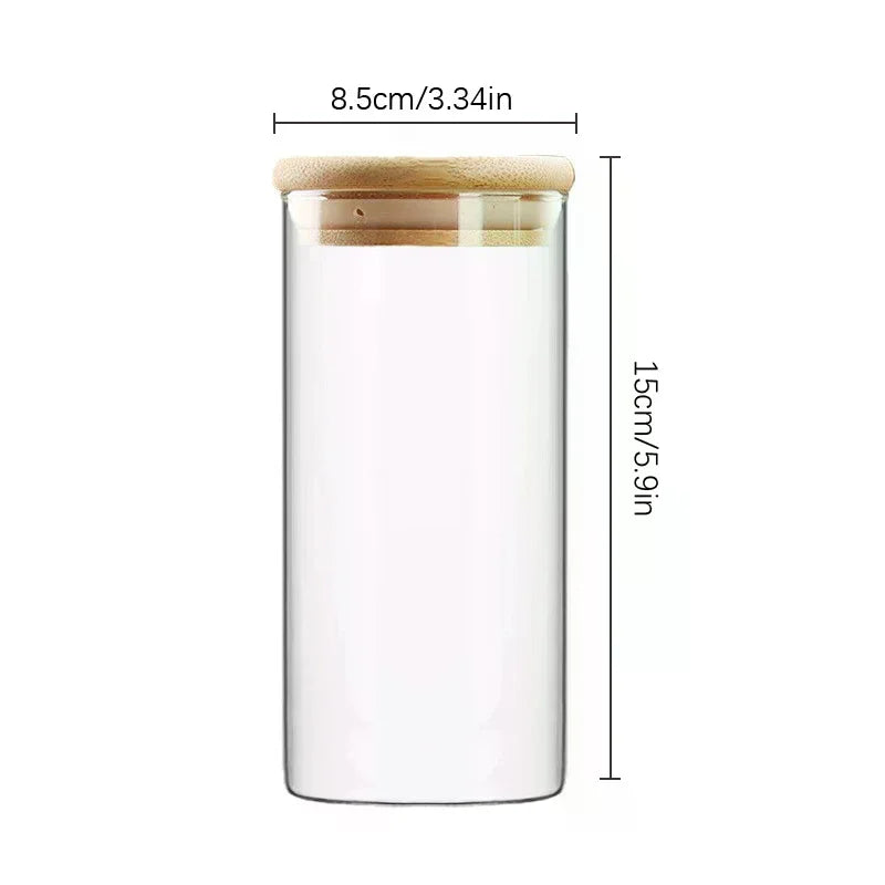 Sealed Food Storage Box Pots Glass Jar Coffee Jars With Lid Transparent Cereal Candy Dried Jars Fridge Storage Tank Containers Zpaxo