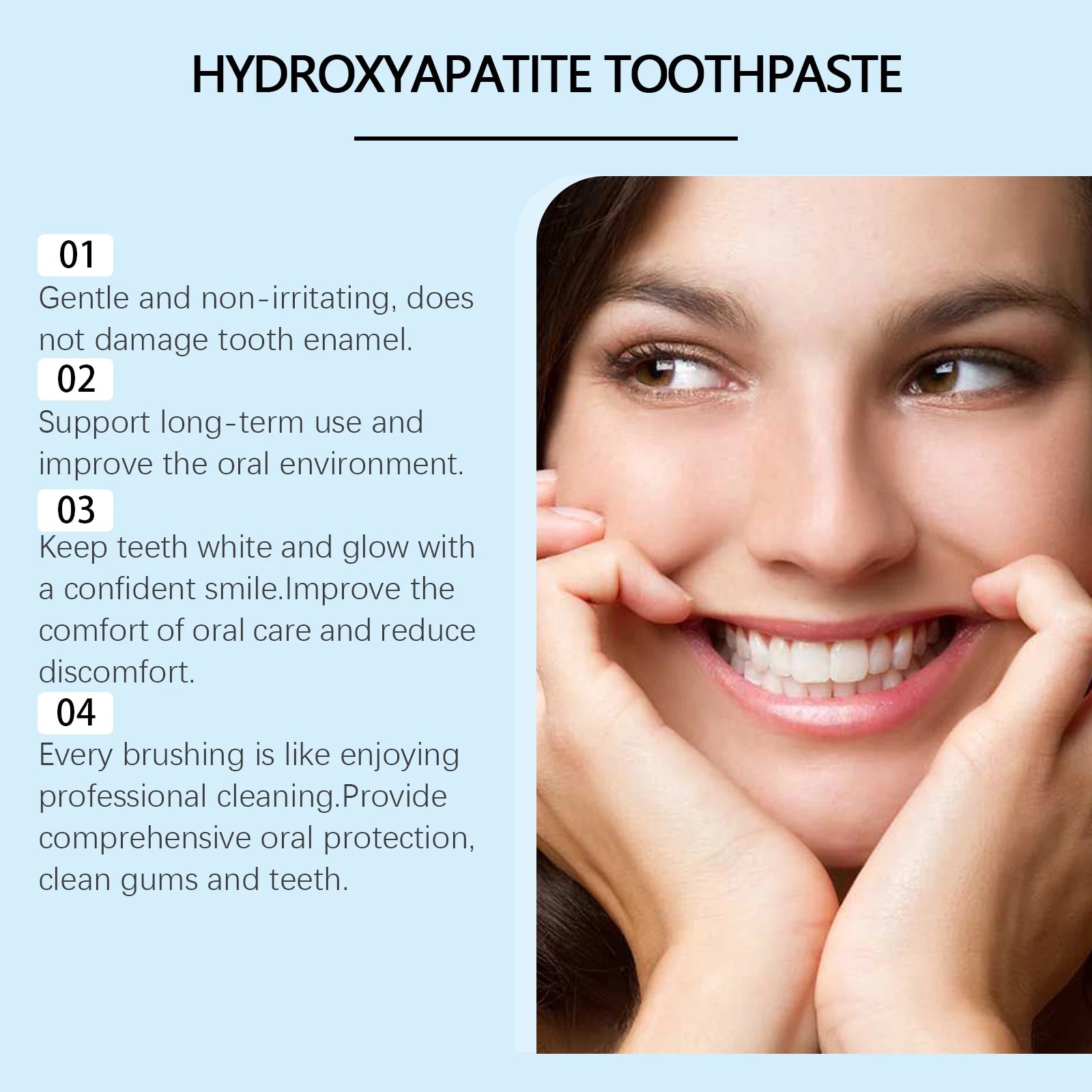 Repair Hydroxyapatite Toothpaste Remove Bad Breath Plaque Stain Deep Cleaning Stains Brightening Teeth Toothpaste Zpaxo
