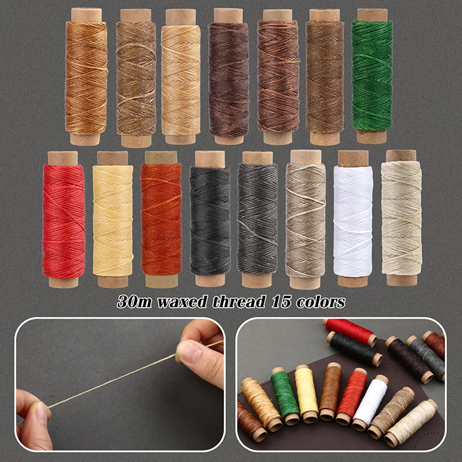 orange Leather Sewing Kit Upholstery Repair Kit with Sewing Awl Scissors Tool Kit for Beginners Professionals Leather Craft DIY Zpaxo