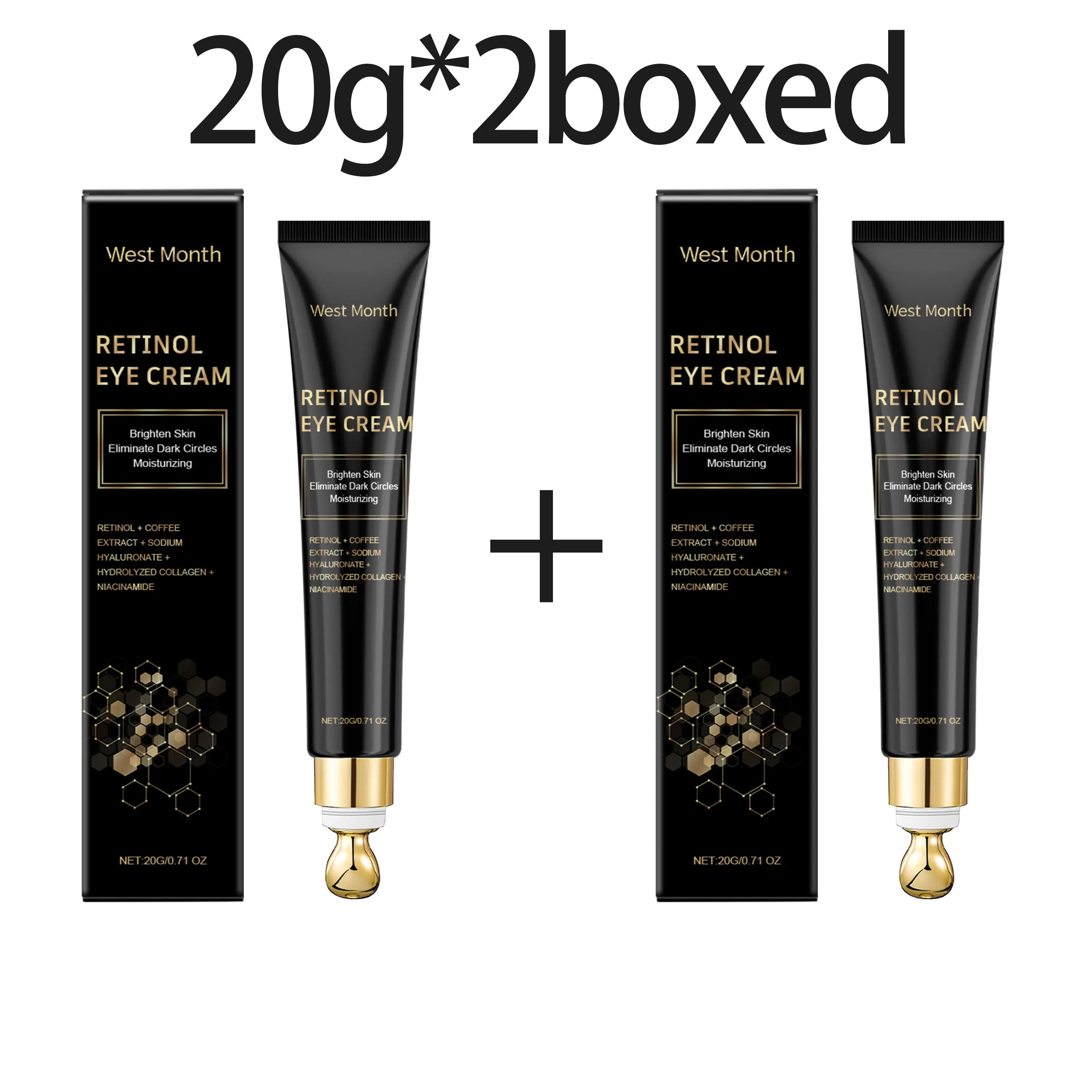 Hydrating Eye Cream Dark Circles Elimination Fine Lines Removal Wrinkles Reduction Lifting Anti Aging Brightening Eye Firm Cream Zpaxo 20g X 2boxed