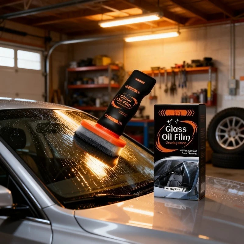 Car Windshield Cleaning Brush – Anti-Fog & Oil Film Remover