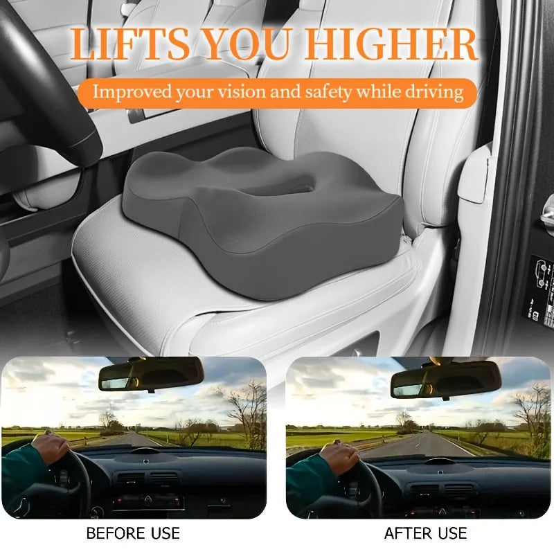 Ergonomic Memory Foam Seat Cushion Center Groove Design Pressure