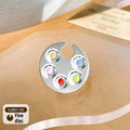 Mini Nail Art Color Palette Cute Footprint Design Finger Ring for Mixing Nail Polish UV Gel Painting Palette Manicure Nail Tools Zpaxo GJ851-03