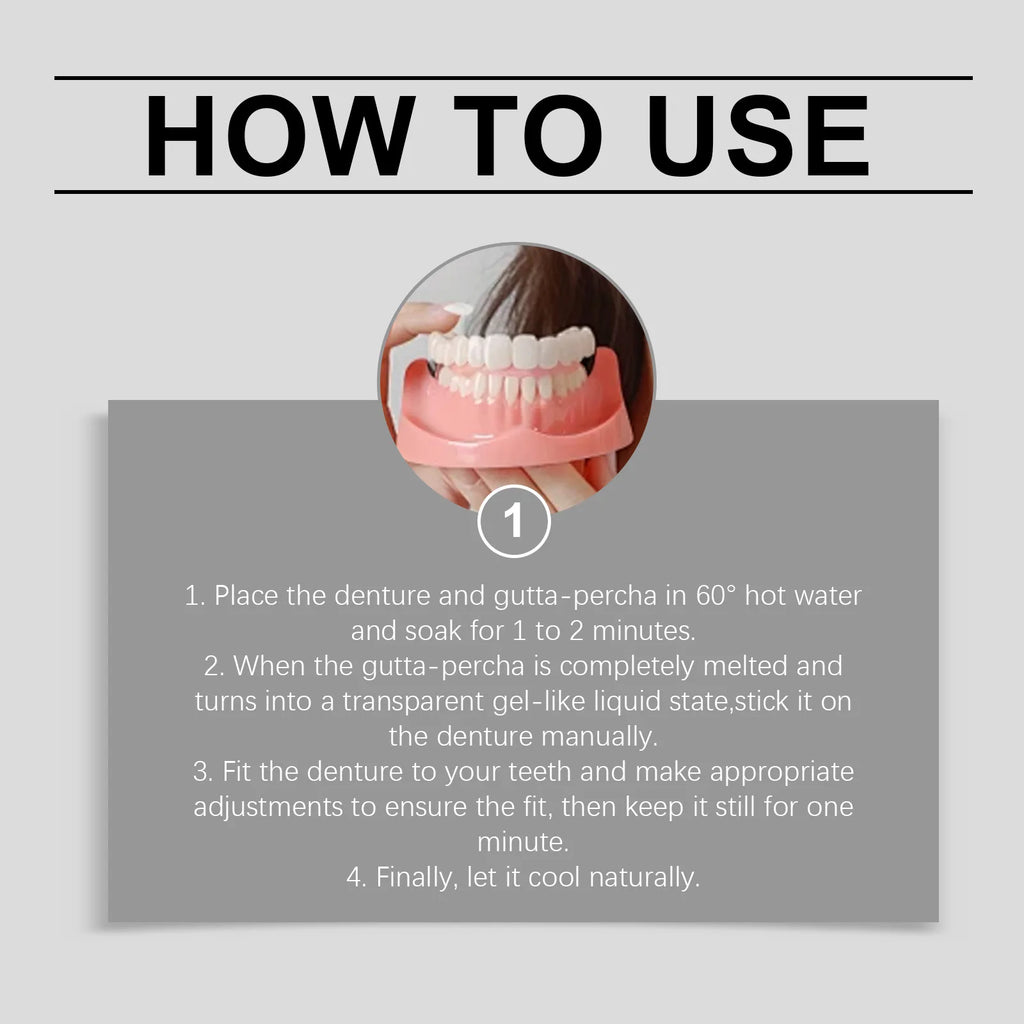 Realistic Natural Denture Set – Comfortable, Firm & Safe Fit Cosmetic Denture Set Zpaxo