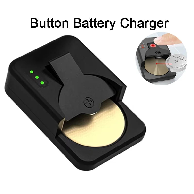 Button Battery Universal Charger Smart Type-C Rechargeable Lithium For LIR2032/2045/2025/2016 4.2V Mini Protable Battery Charger Zpaxo