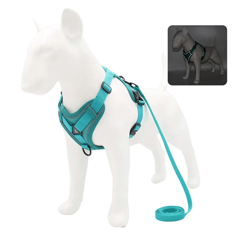 No Pull Dog Harness Leash Adjustable Pet Vest Small Dogs Cats