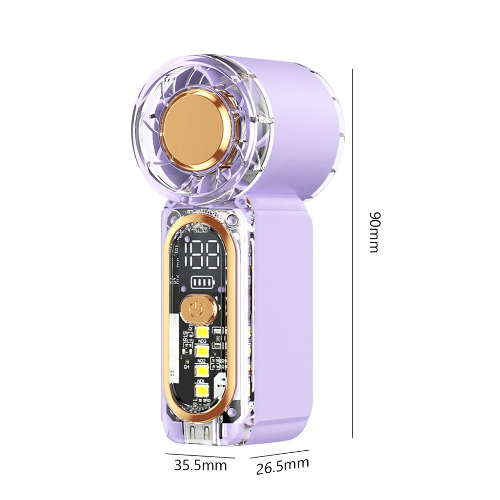 Personal High-speed Turbine Mini Handheld Fan 100-Level Speeds Mini Air Cannon Fan Mini Personal Pocket Fans for Women Girl Gift Zpaxo