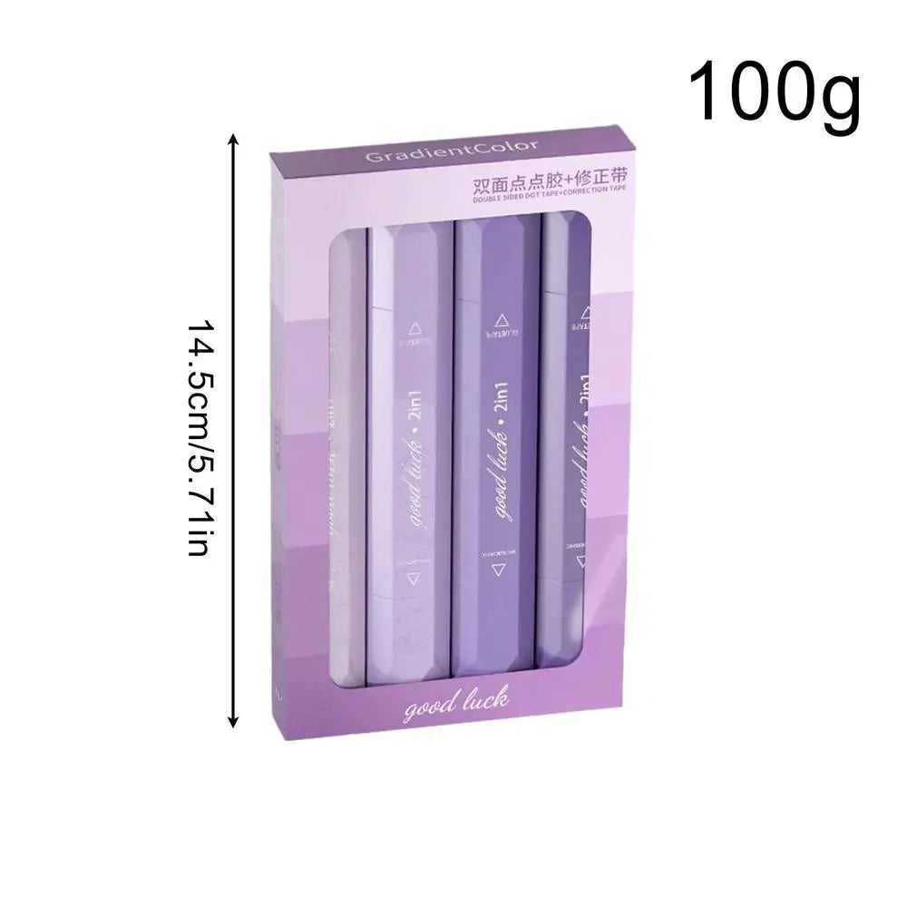 Double Sided Correction Tape Pen Glue Dispenser School Office Zpaxo Purple