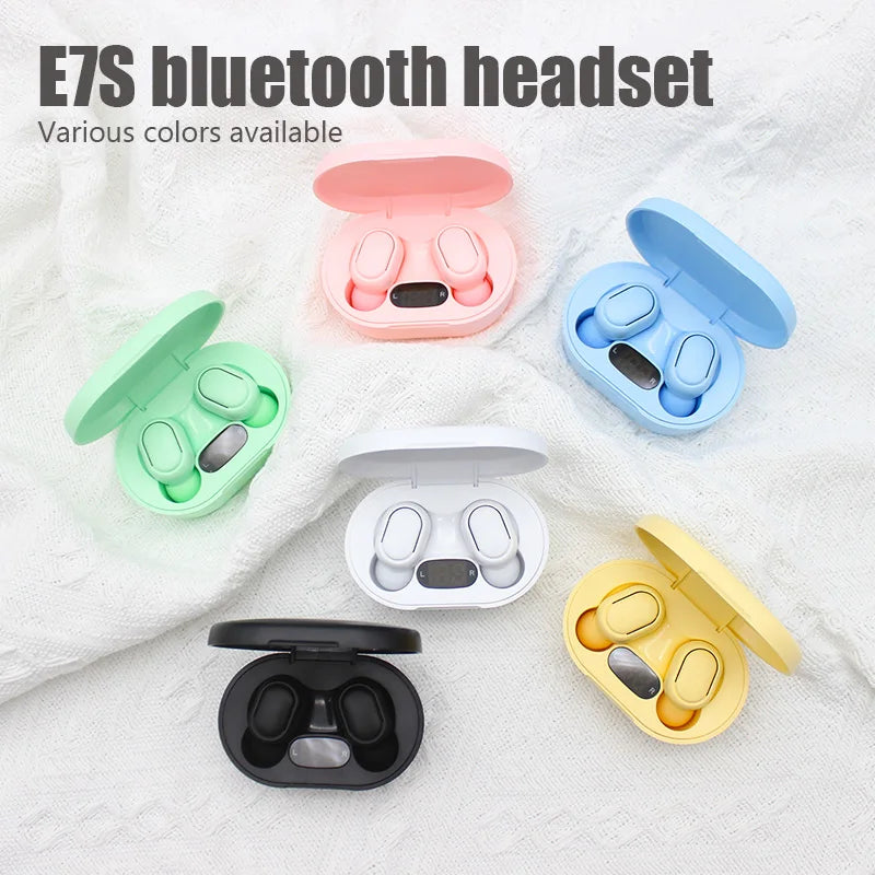 E7S TWS Fone Bluetooth Earphones 5.2 Wireless Headphones Noise Cancelling Earbuds with Mic Wireless Bluetooth Headset for Xiaomi Zpaxo