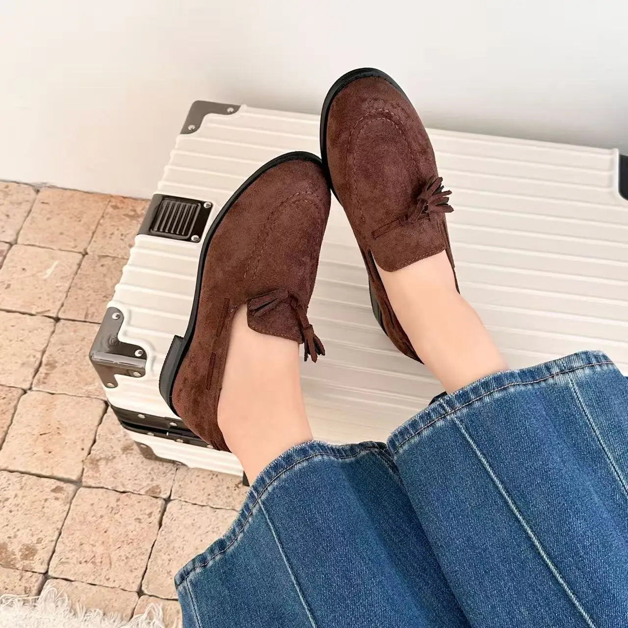 Butterfly Knot Flat Bottom Bean Shoes Women's Spring Autumn