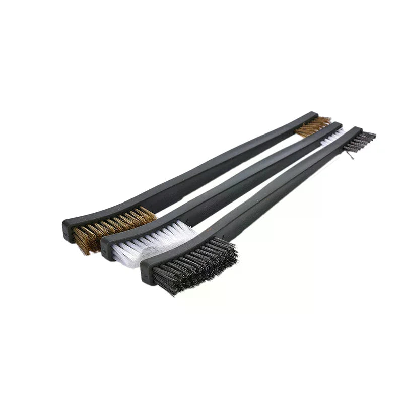 Nylon Stainless Bristle Cleaning Tool Cleaner 3x Mini Wire Brush Brass Zpaxo