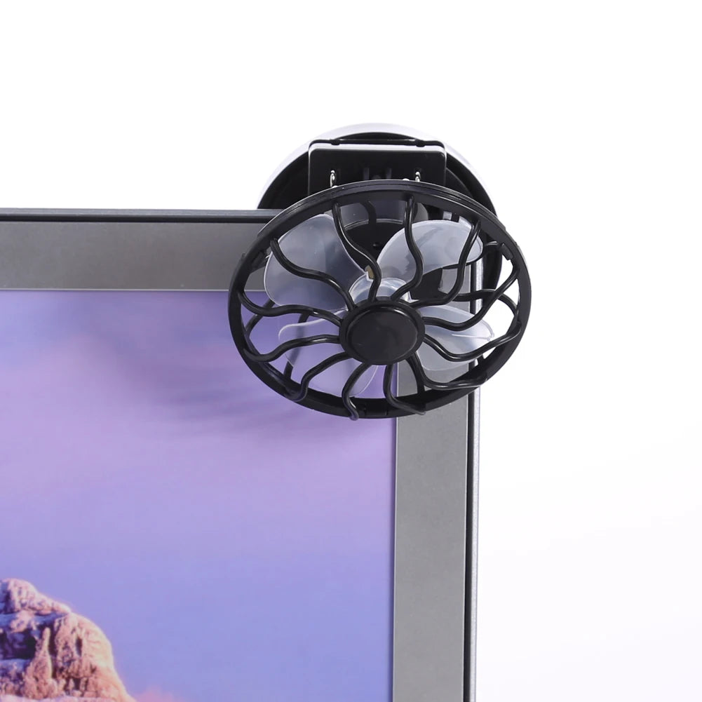 Mini Clip-on Solar Energy Fan Camping Hiking Cooling Portable Fan for Summer Travel Camp Mountaineering Cooling Zpaxo