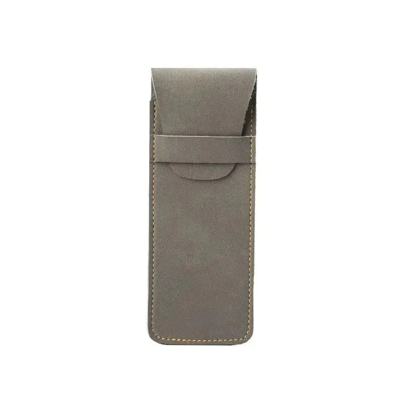 Vintage Leather Pen Case Pocket Pouch Sleeve Travel Mini Flap