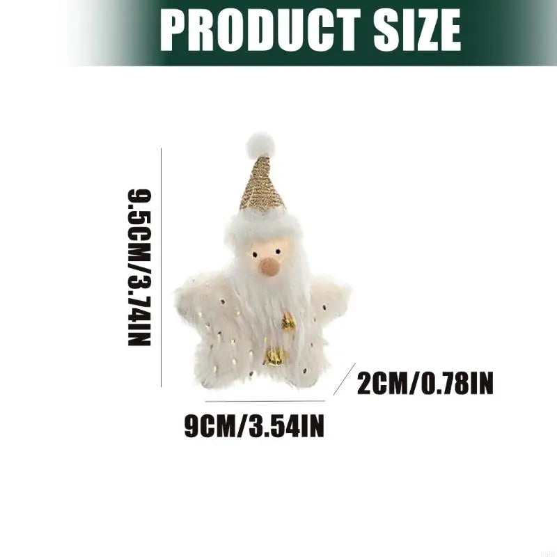 Soft Plush Doll Christmas Tree Ornament Santa Reindeer Hanging
