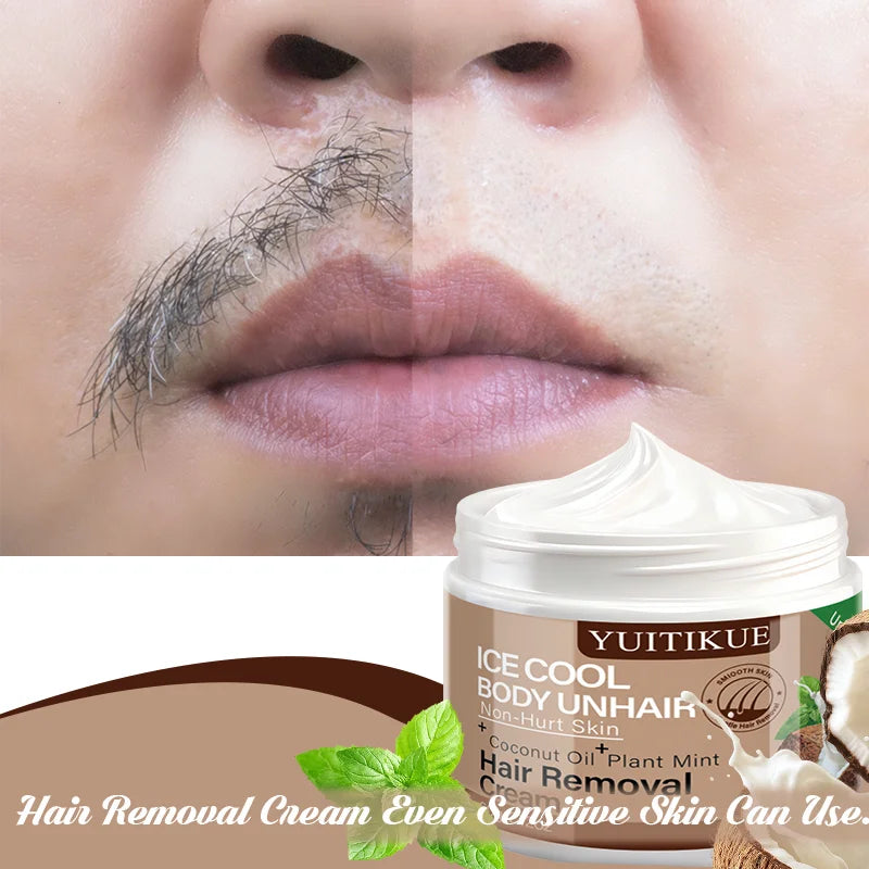 YUITIKUE Ice Cool Mint Hair Removal Cream – Smooth Skin Hair Removal Cream Zpaxo