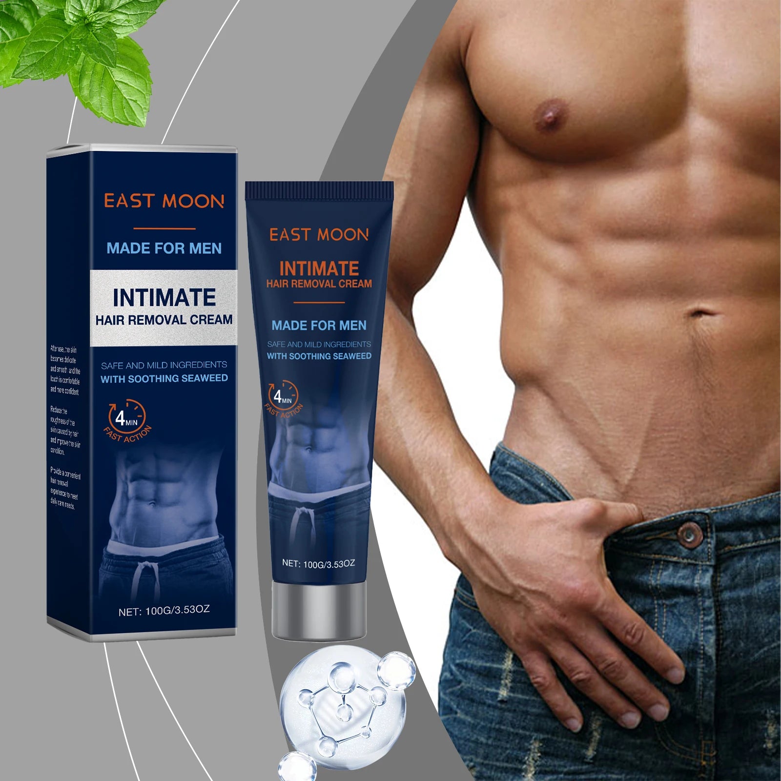 East Moon Avocado Man Hair Removal Cream Intimate Areas Good Smelling Non Irritating Permanent Painless Body Beard Hair Remover Zpaxo