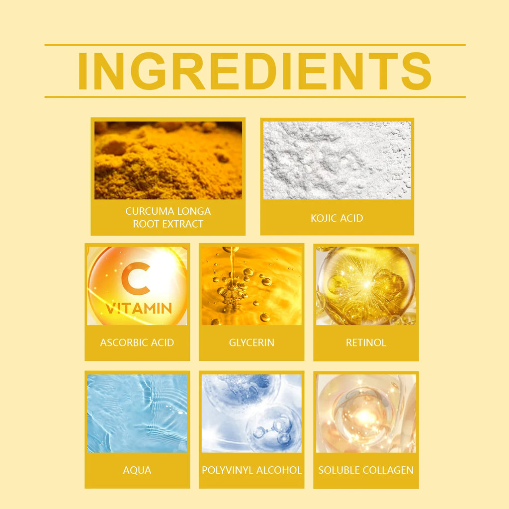 Hoygi Turmeric Collagen Peel-Off Mask Brightening Exfoliating Pore Minimizing for All Skin Types Sensitive Dry Oily Zpaxo