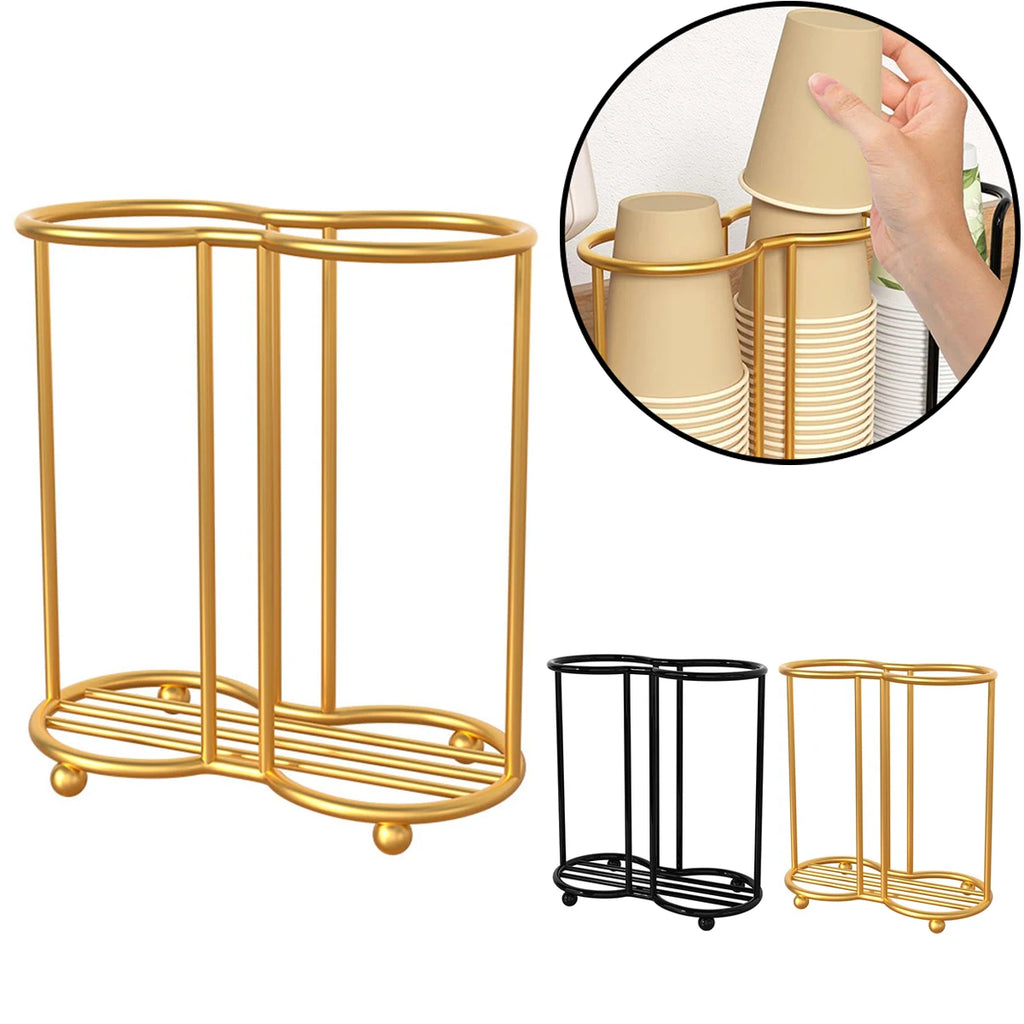 Metal Paper Cup Holder – Countertop Rack for Desk & Kitchen
