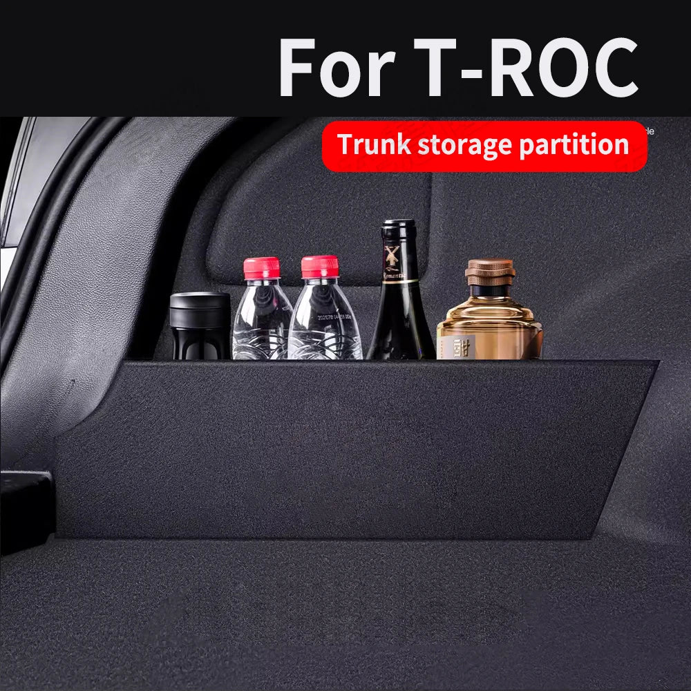 Suitable For Volkswagen T-ROC 2018-2023 Leling Trunk Partition Interior Decoration Car Supplies Storage and Storage Box Zpaxo