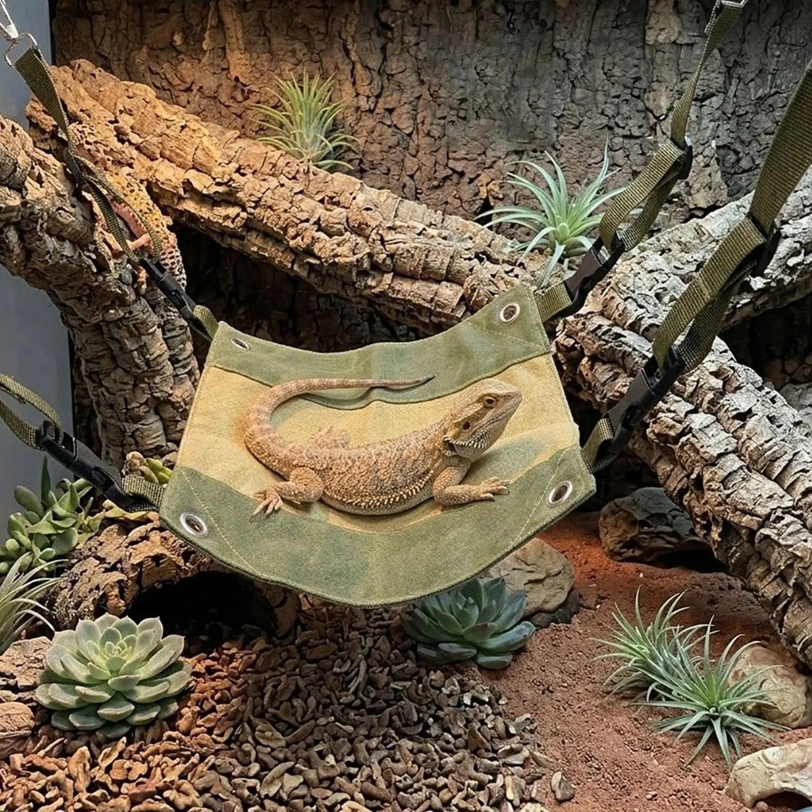 Bearded Dragon Hammock Stable Climbing Oxford Cloth Gecko Lizard Frog
