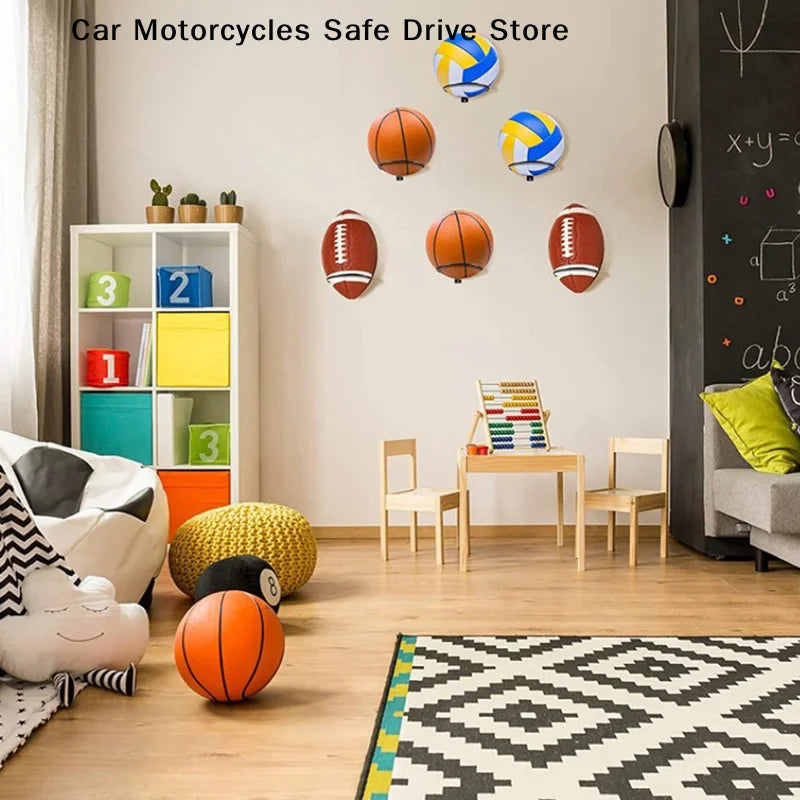 CM1Pcs Metal Ball Storage Rack Wall Mounted Holder Space Saving