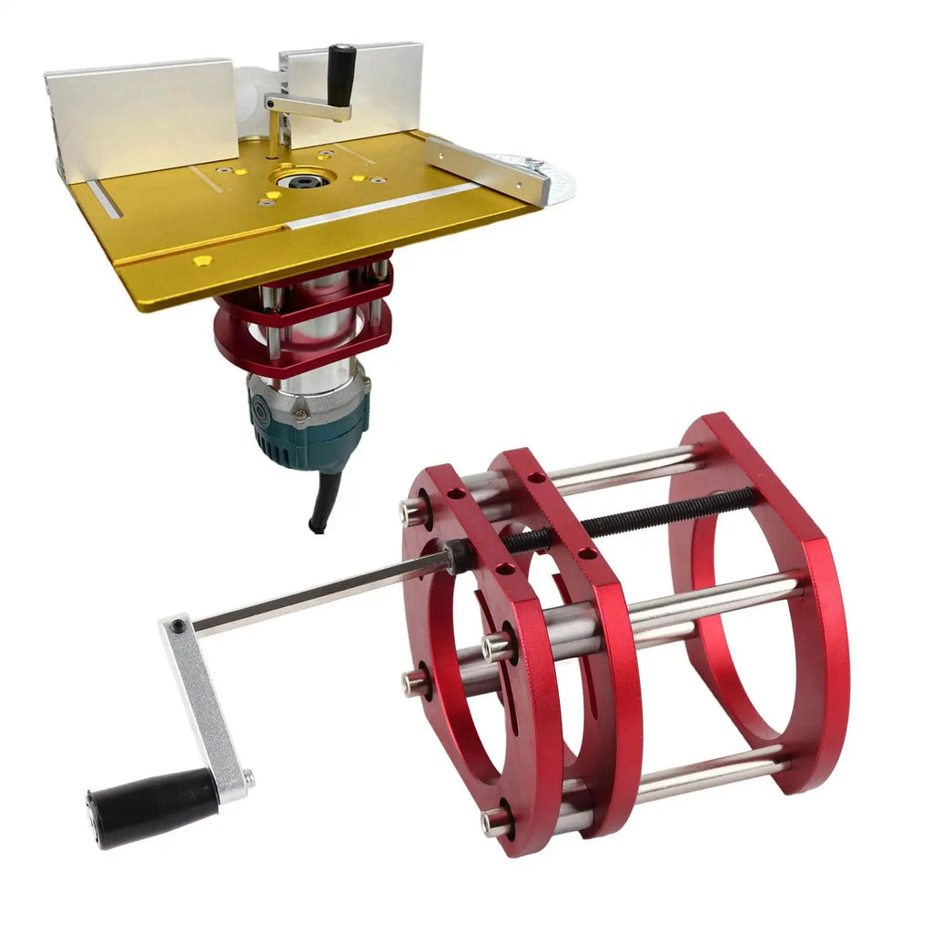 Router Lift Base Aluminum Alloy Stainless Steel 4 Jaw Clamping Table