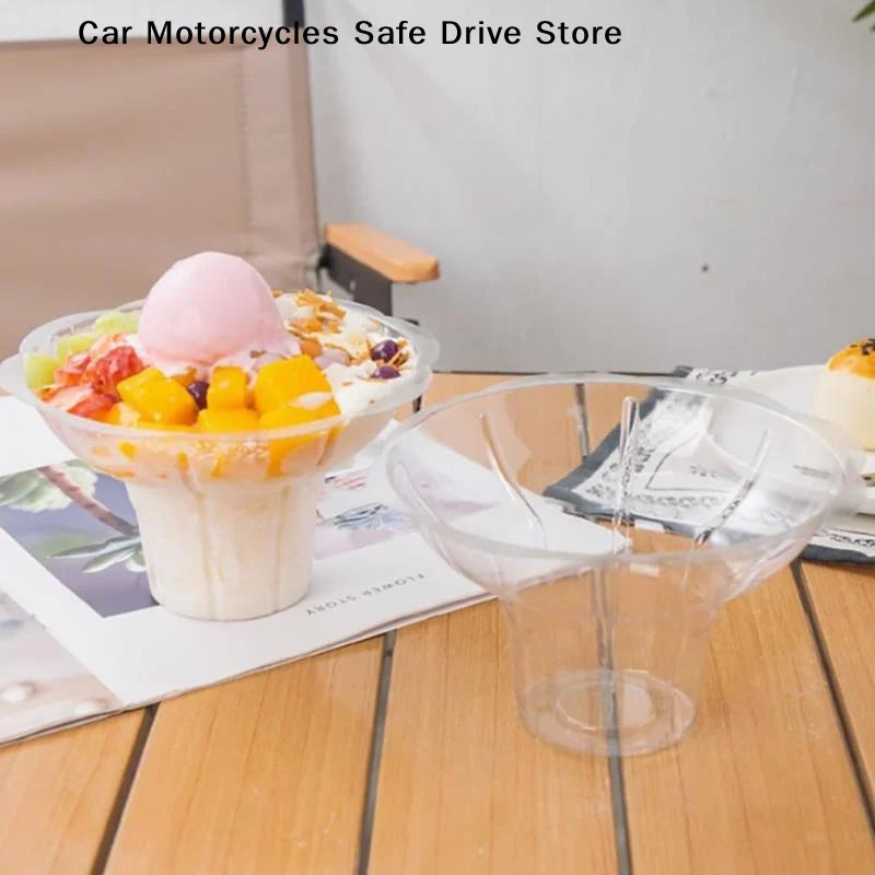 Transparent Ladder Shaped Cups Plastic Dessert Birthday Party