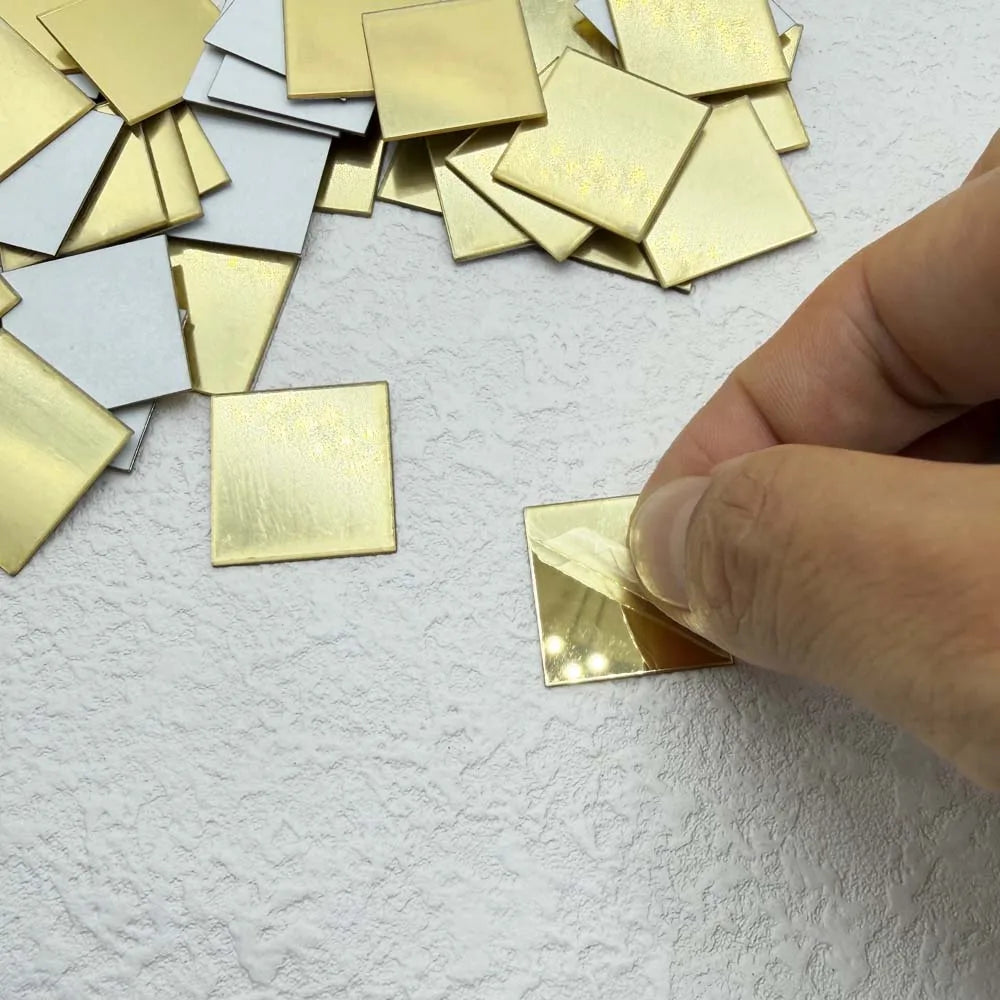 100pcs Square Mirror Mosaic Tiles 10mm, Mini Mirrors for DIY Disco Balls, Crafts,Home Decor & Art Projects Zpaxo