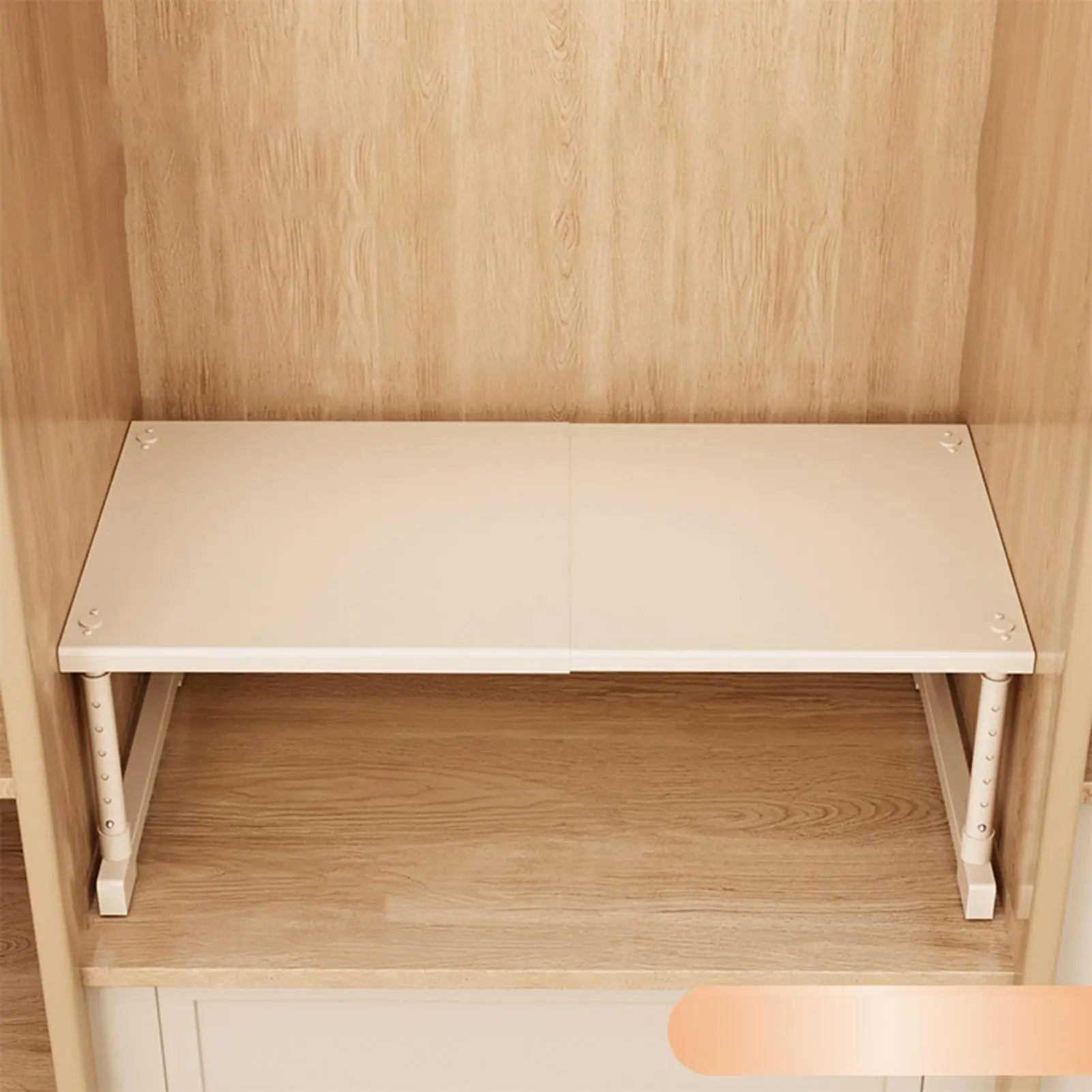 Cabinet Organizer Shelf Stackable Carbon Steel Adjustable Cabinet Organizer Closet Shelves for Home Kitchen Bedroom Living Room Zpaxo
