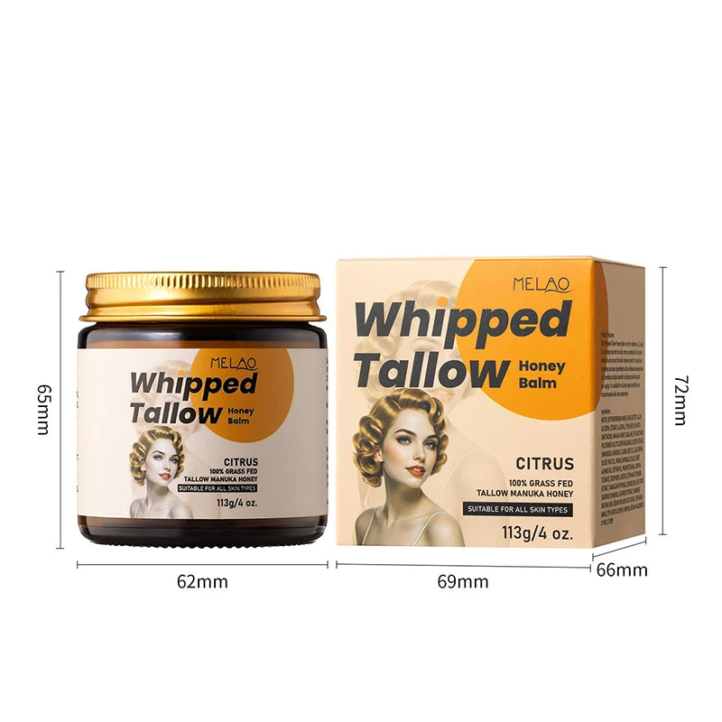 Beef Tallow & Honey Cream – Deep Moisturizer for Dry Skin Moisturizing Skin Balm Zpaxo
