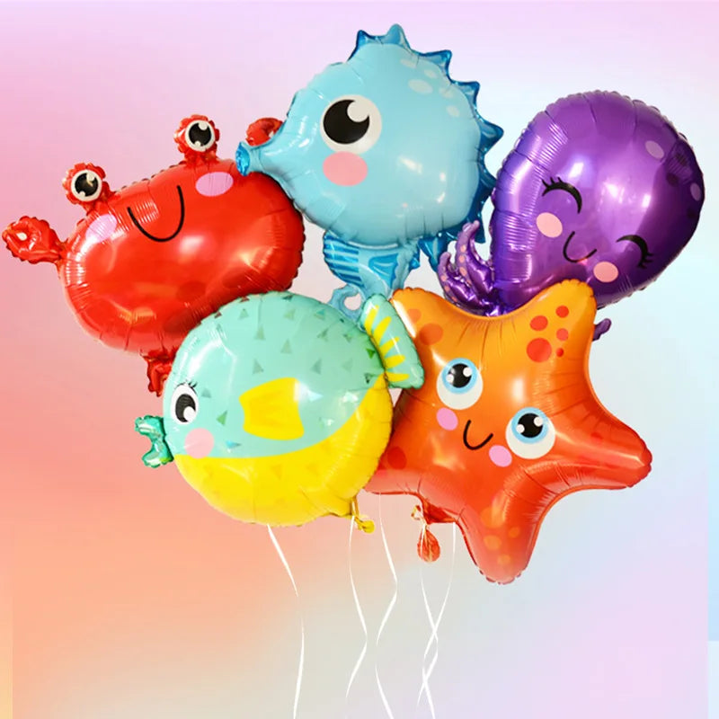Sea Animals Foil Balloons Fish Octopus Horse Helium Air Globos Kids