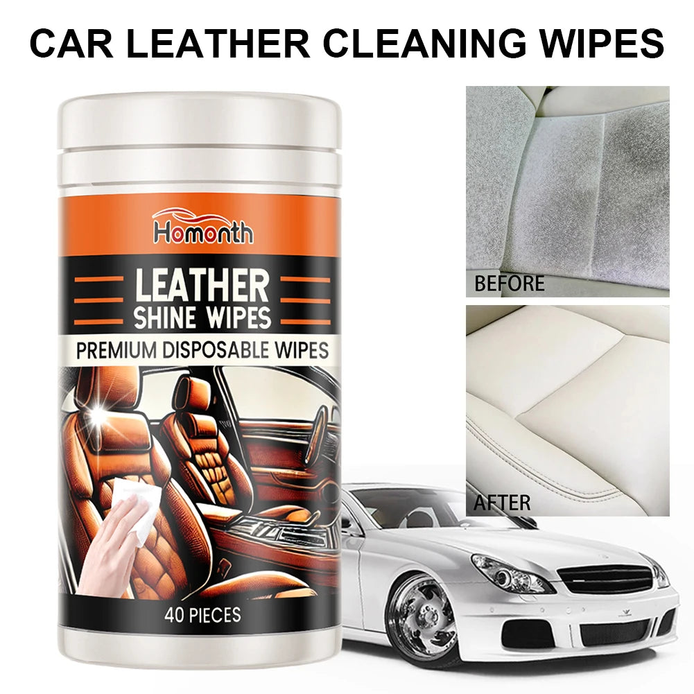 Car Interior Cleaner Wipes Disposable Leather Conditioner Conditioning