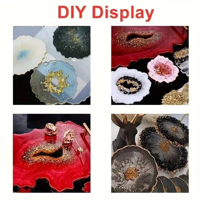 50g Fake Gold Stone Flakes Metallic Glass Glitter Sprinkles Resin Inclusions Embellishment for Resin Art Jewelry Making Supplies Zpaxo