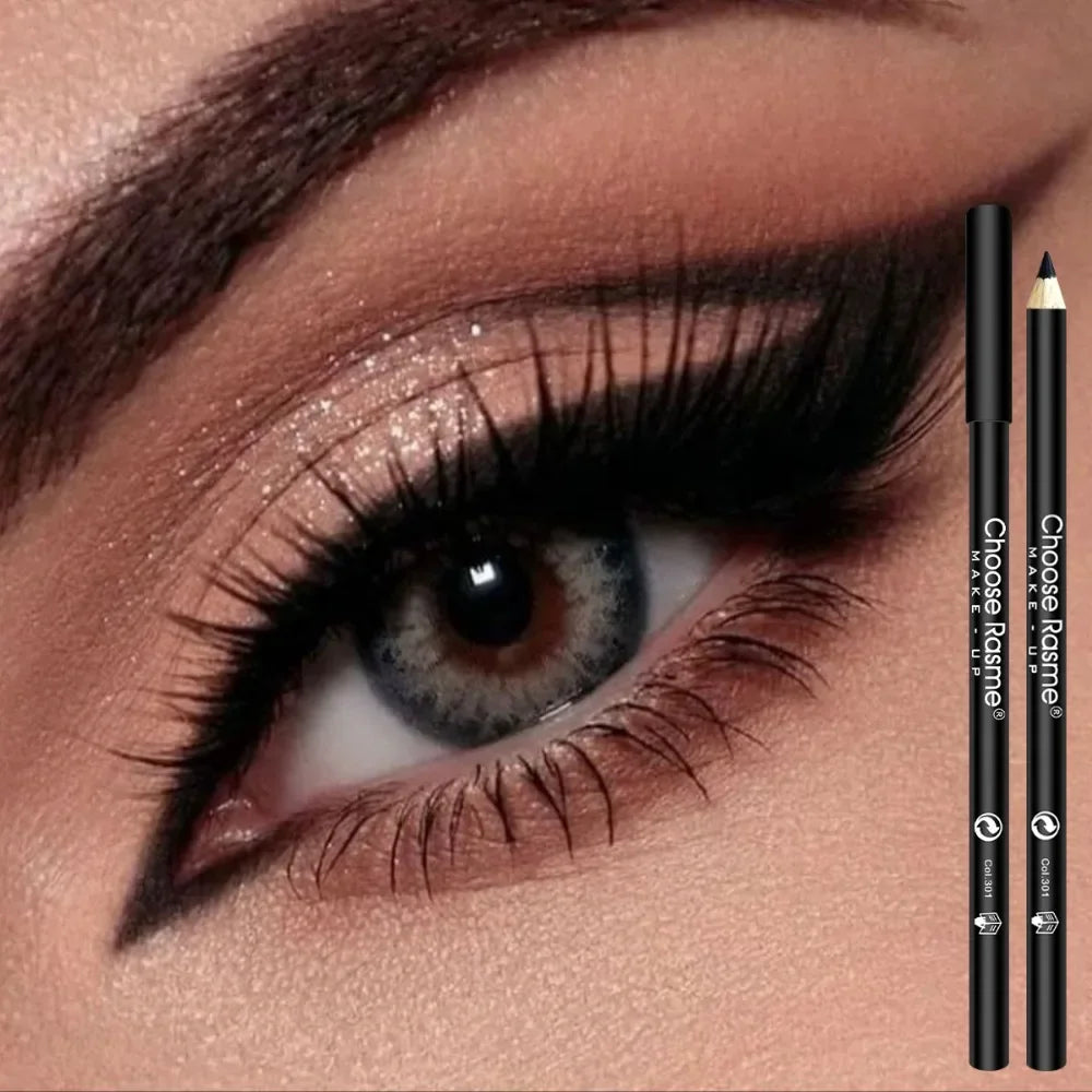 Pigmented Eyeliner Pencil Hard Refill Smooth Black Wooden&liquid Zpaxo