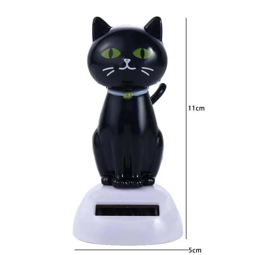 Christmas Ornament Car Decoration Black Eco Friendly Solar Doll Zpaxo