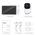 5 Inch Video Baby Monitor With Camera PTZ Zoom New Babyphone Cam IR Night Vision Surveillance Cameras Temperature Sensor Lullaby Zpaxo EU Plug