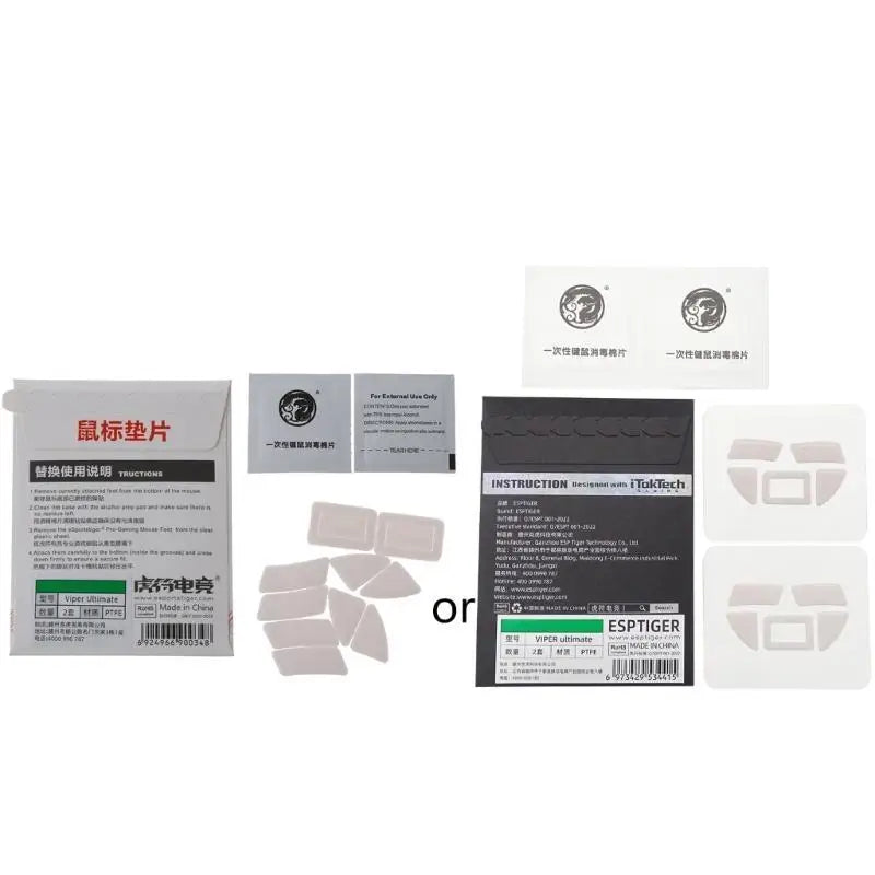 652F White Glides Mouse Replacement Feet Zpaxo