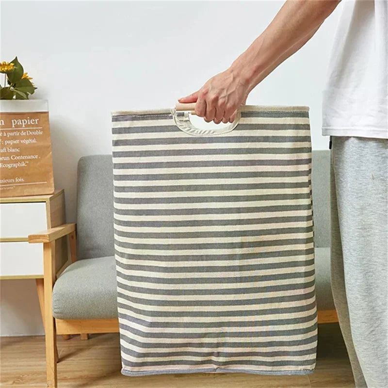 Waterproof Laundry Basket Cotton Linen Dirty Clothes Baskets Zpaxo