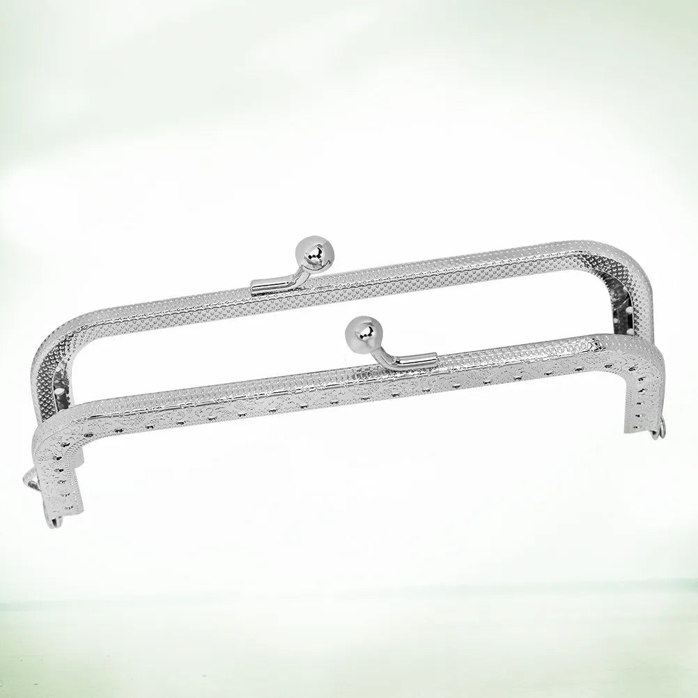 Silver Embossed Metal Coin Purse Frame Non-breaking Hole Adjustable