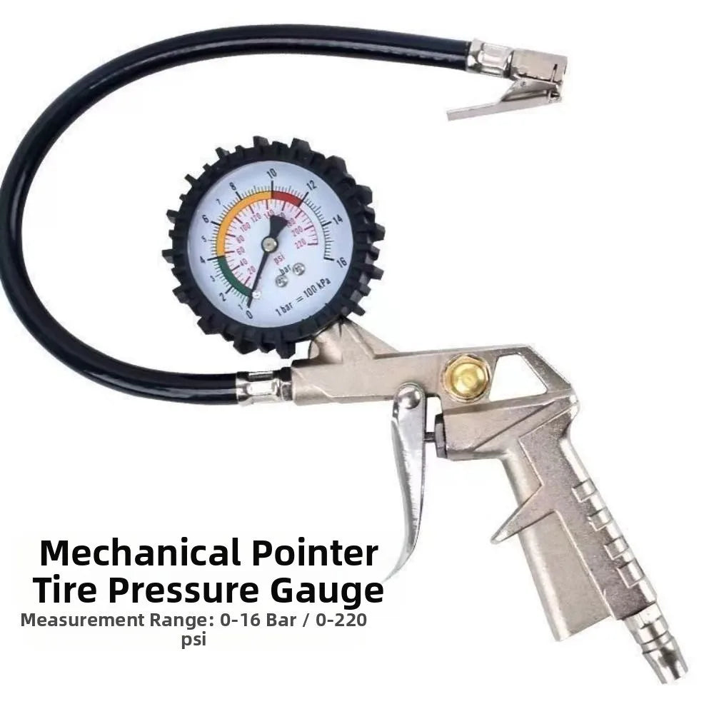 220PSI Tire Air Pressure Inflator 0-16Bar LCD Digital Display Tire Air Pressure Gauge Quick Inflation Multifunctional Zpaxo