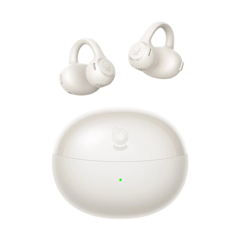Baseus Bass BC1 Lite Open Ear Earbuds Clip-on Headphones Open-ring Zpaxo Starlight Off-White