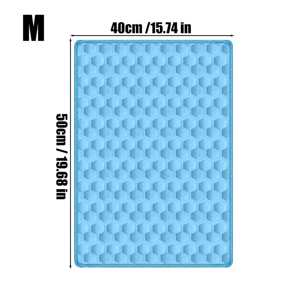 Dog Cooling Mat Summer Non Slip Washable Pet Pad Crate Kennel Travel