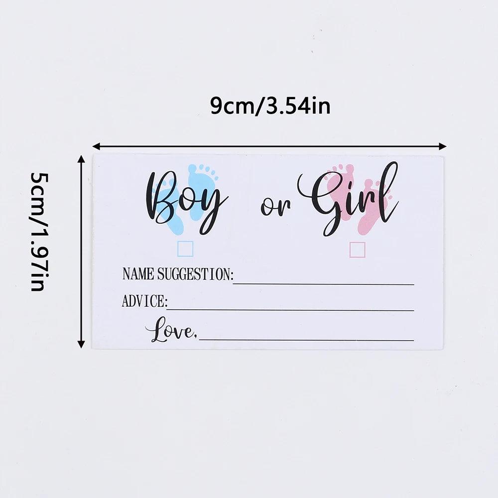 10/20/50/100Pcs Gender Reveal Party Voting Cards Boy or Girl Vote Gender Reveal Game Cards Baby Shower Party Supplies Blue Pink Zpaxo J2504102 10Pcs