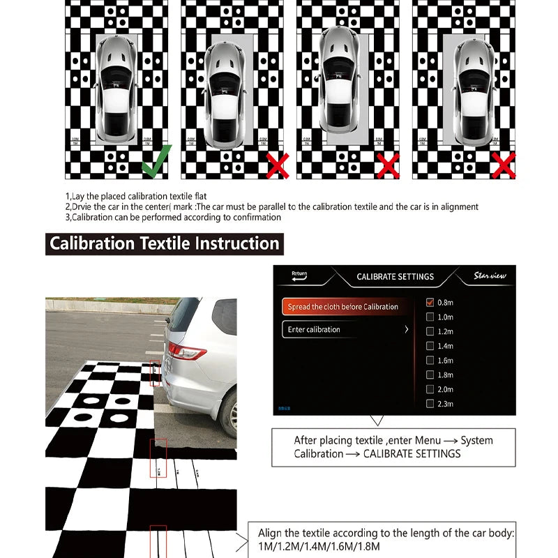 Automatic Completion Calibration Cloth Car 360 Panoramic Image System