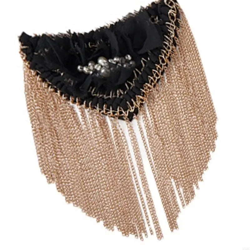 Metal Tassels Fringed Shoulder Epaulette Women Men Uniform Decoration