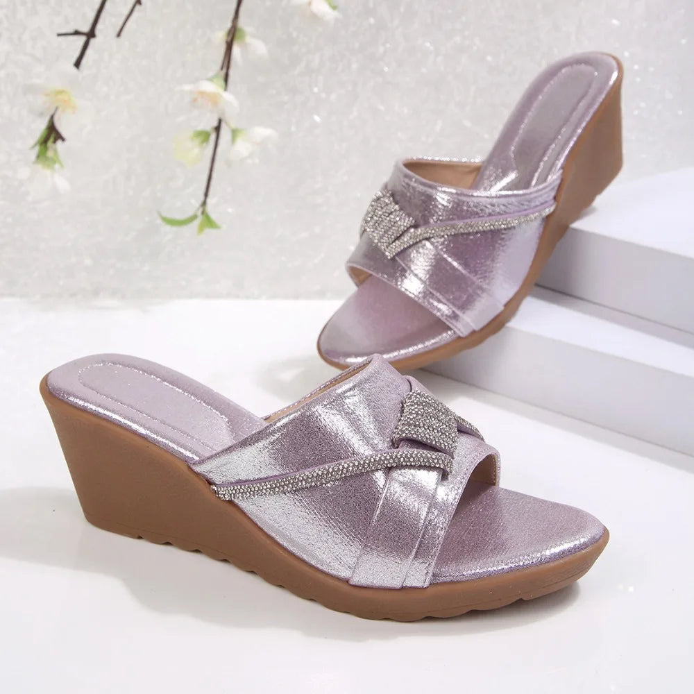 2026 Women's Slope Heel Slippers Summer Thick Bottom Fish Mouth One