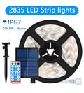 RGB 2835LED Solar Strip Lights Outdoor Fairy Leather Thread Lamp 8 Zpaxo Warm White