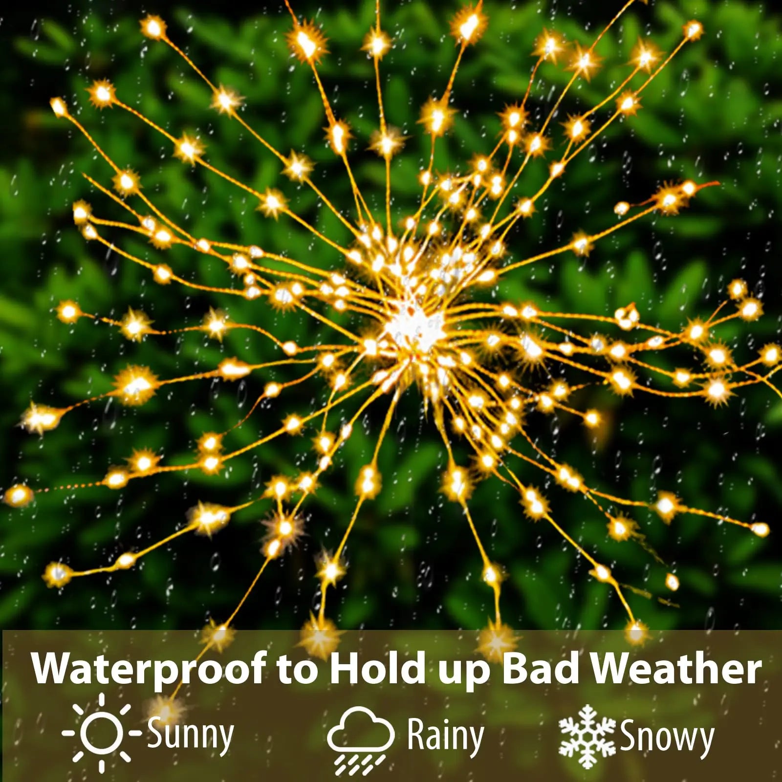 Solar LED Firework Fairy Lights – Waterproof Garden Lawn Decor